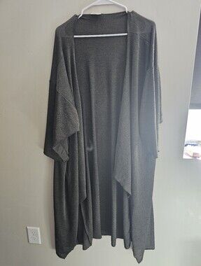 LuLaRoe Open Front Shimmery Dark Green Duster